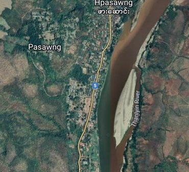 (ဖား​ဆောင်းမြို့ ကို Google Map တွင်​တွေ့ရမှု)