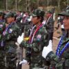 (KNU တပ်သားများအား တွေ့ရစဉ်။ ဓာတ်ပုံ - KNU)