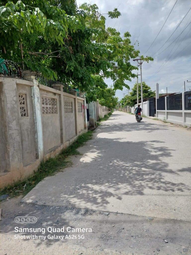 (ဖယ်ရှားပေးရမည့် ကန်ကောက်ရွာနှင့်နန်းဦးလွင် ကျေးရွာအုပ်စုရှိ နေအိမ်အချို့အားတွေ့ရစဥ်။ဓာတ်ပုံ-CJ)