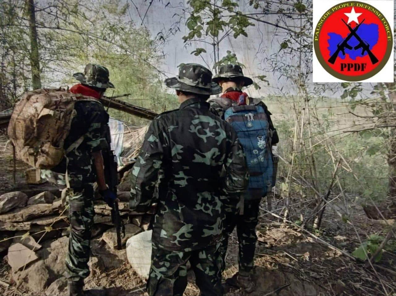 (တပ်ရင်း (၃၆၀၁)၊ တပ်ခွဲ (၅) PPDFမှ ရဲဘော်များအား တွေ့ရစဥ်။ ဓာတ်ပုံ - PPDF)