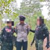 (ရဲတပ်ကြပ်ကြီးဇော်မင်းဦးအား PDF ပူးပေါင်းတပ်များက ဖမ်းဆီးခေါ်ဆောင်လာစဥ်။ ဓာတ်ပုံ-ပေးပို့)