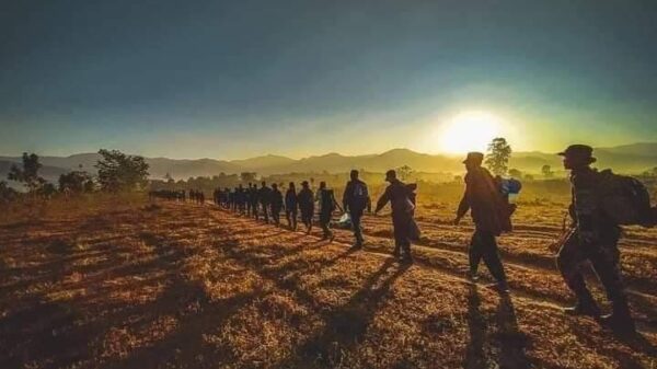 (တောင်ပိုင်းစစ်ဒေသခွဲ(၂)အထူးစစ်ဆင်ရေးတပ်ရင်း ရိုးမစစ်ကြောင်း(၂)မှ တော်လှန်ရဲဘော်များအားတွေ့ရစဥ်။ ဓါတ်ပုံ-Bago Region PDF)