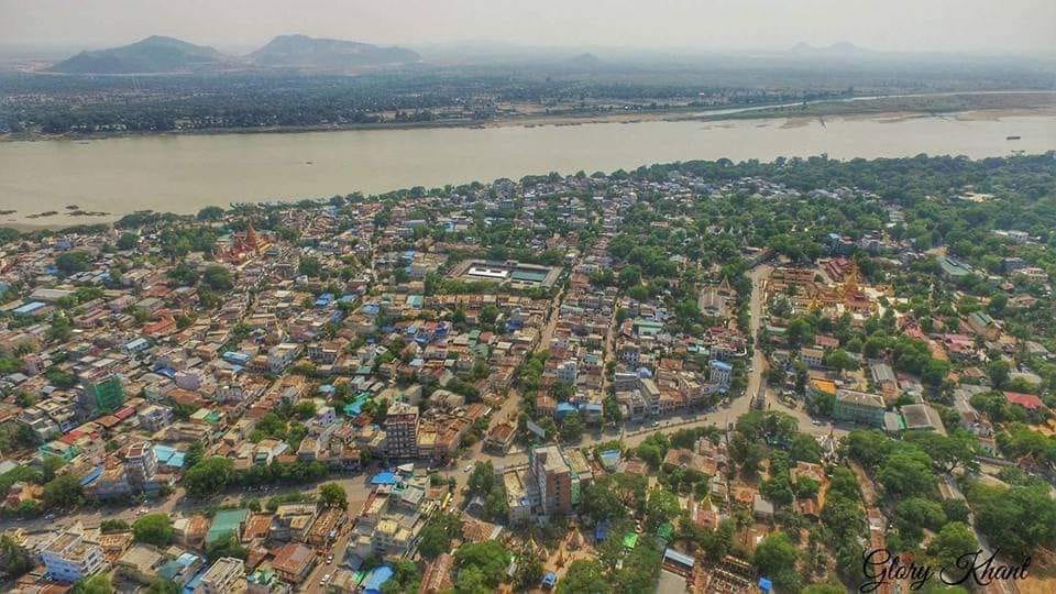 (မုံရွာမြို့ကိုအ​ပေါ်စီးမှ​တွေ့ရစဥ်။ ဓာတ်ပုံ- Monywa Skylines)
