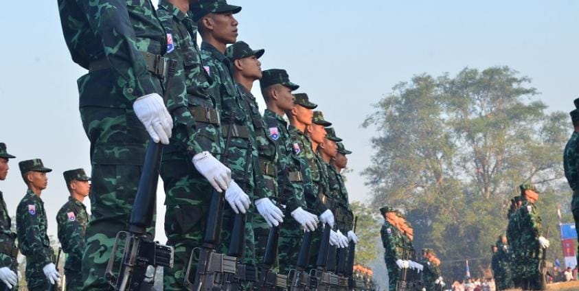 (KNU တပ်မဟာ ၅ မှ တပ်ဖွဲ့ဝင်များ ။ဓါတ်ပုံ-BNI)