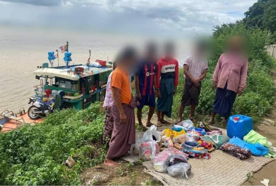 (သိမ်းဆည်းခဲ့သော ပျူစောထီးများ၏ ကုန်ပစ္စည်းများအား တွေ့ရစဥ်။ ဓာတ်ပုံ-DBTF)