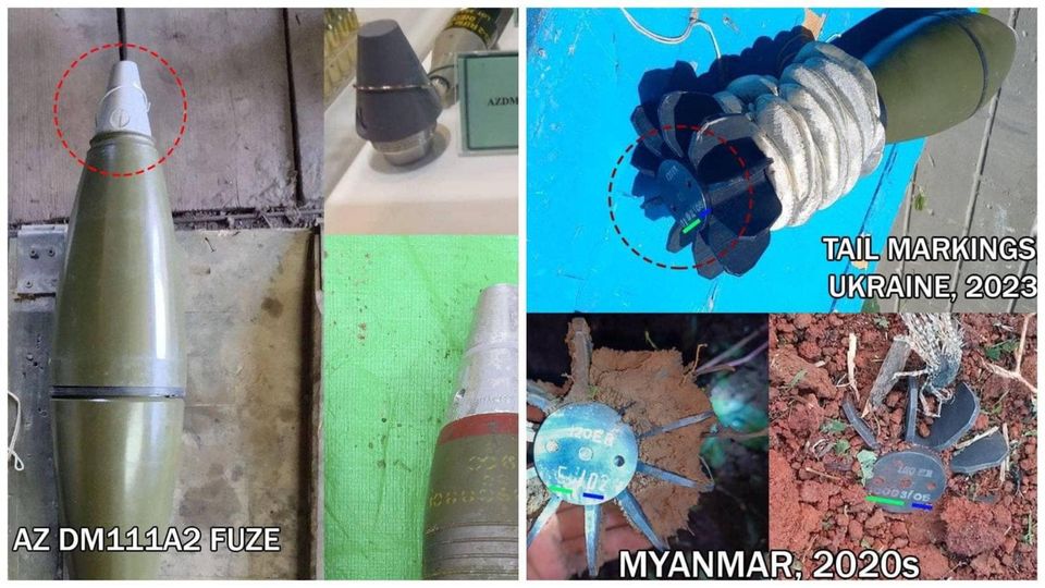 ရုရှားစစ်တပ် အသုံးပြုနေသော မြန်မာထုတ် ခဲယမ်းမီးကျောက်တွေကို တွေ့ရစဉ်)