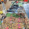 (အမှတ်(၁) စစ်ဒေသ၊ မော်လိုက်ခရိုင်တပ်ရင်း (၂)က မော်လိုက်မြို့နယ်၊ တောင်အင်းကျေးရွာအနီးတိုက်ပွဲတွင် စစ်ကောင်စီတပ်ထံမှ သိမ်းဆည်းရရှိသော လက်နက်ခဲယမ်းများ။ ဓာတ်ပုံ - MOD/NUG)