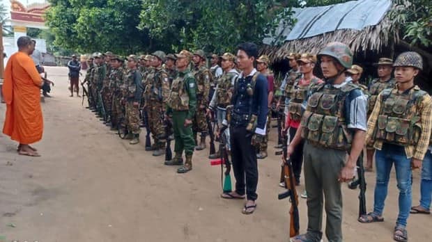 (စစ်ကိုင်းတိုင်းအတွင်းရှိ ပျူစောထီးအဖွဲ့ဝင်များအား ၂၀၂၂ အောက်တိုဘာ ၁၈ ရက်က တွေ့ရစဉ်။ဓာတ်ပုံ - အညာသားလေး)