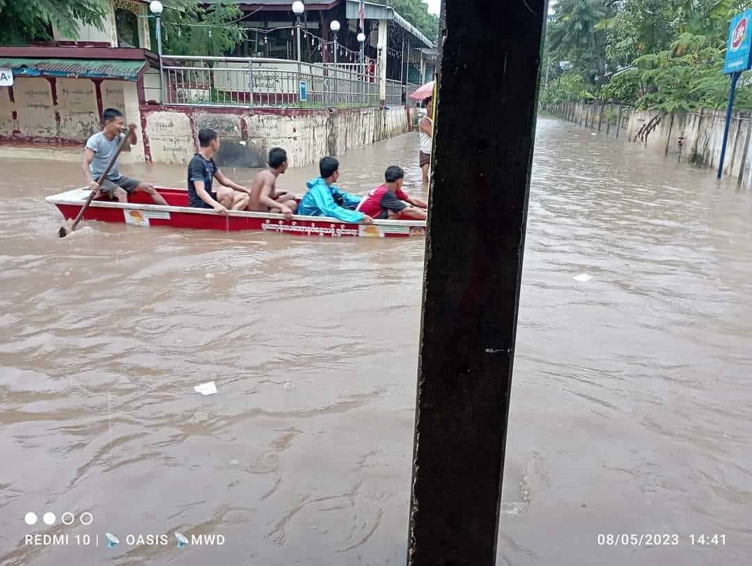 (မြဝတီ ၊ဘီးလင်း ၊ဘားအံ့ မြို့တို့တွင် သြဂုတ် ၅ ရက်က ​ရေကြီး​နေစဥ်။ဓါတ်ပုံ-CJ)