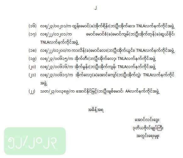 (တအာင်းတပ်မတော်(TNLA) တပ်ဖွဲ့ဝင်များအား တွေ့ရစဥ်။ ဓာတ်ပုံ - အေပီ)