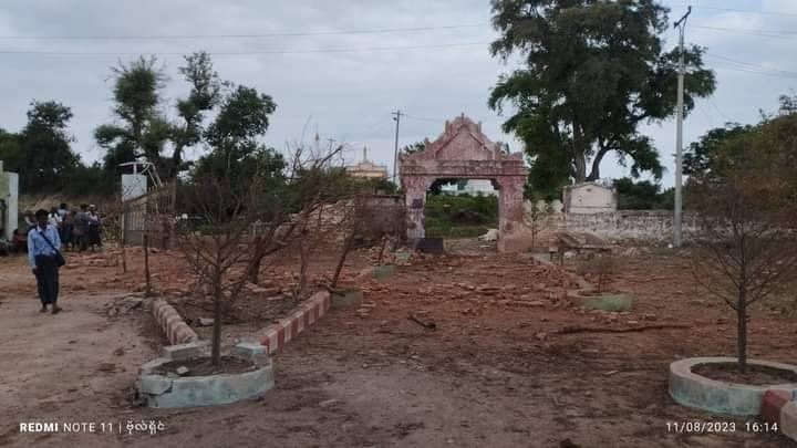 (တလိုင်းရွာ စစ်ကောင်စီ လေကြောင်းတိုက်ခိုက်ခံရပြီးနောက် တွေ့ရစဥ်။ ဓာတ်ပုံ - SYP)