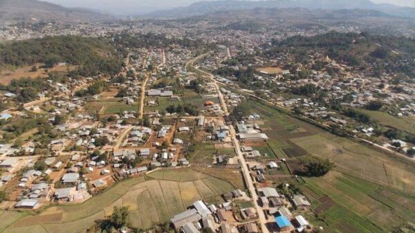 (​ကျောက်မဲမြို့ကိုအ​ပေါ်စီးမှ​တွေ့ရမှု ။ဓါတ်ပုံ-CJ)