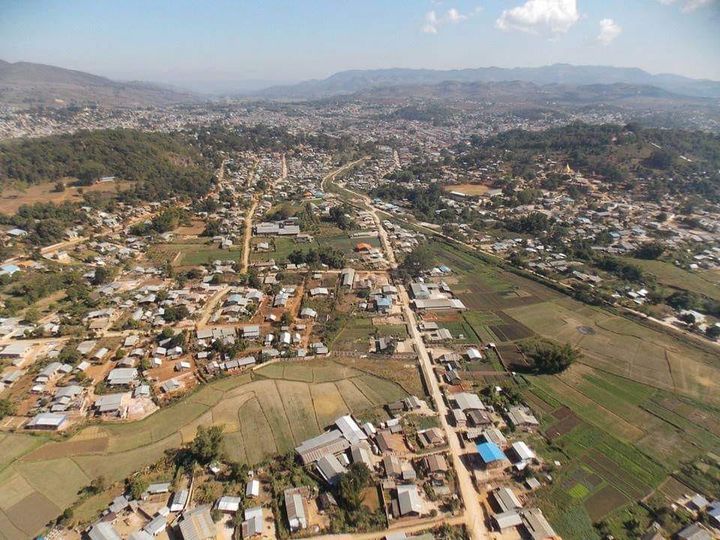 (​ကျောက်မဲမြို့ကိုအ​ပေါ်စီးမှ​တွေ့ရမှု ။ဓါတ်ပုံ-CJ)