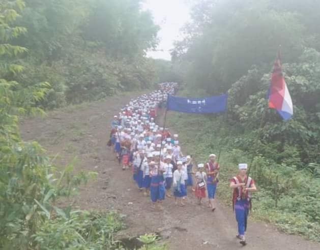 (ယမန်နေ့(သြဂုတ် ၁၂ရက်)က ခလယ်လွီထူခရိုင်အတွင်း ကျင်းပပြုလုပ်ခဲ့သော (၇၃) နှစ်မြောက် ကရင်အမျိုးသားအာဇာနည်နေ့ အခမ်းအနား ပုံရိပ်များ။ဓာတ်ပုံ - KNU)