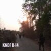 (ကရင်နီအမျိုးသားများကာကွယ်ရေးတပ်(KNDF)တပ်ရင်း -၁၄မှ ရဲဘော်များအား ရှေ့တန်းတစ်နေရာ၌ တွေ့ရစဥ်။ ဓာတ်ပုံ - KNDF)