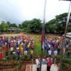 (ကော့ကရတ်မြို့နယ်တောင်ပိုင်းရှိ ကိုယ်ထူကိုယ်ထ အထက်တန်းကျောင်းမှ ကျောင်းသူ၊ကျောင်းသားများနှင့် ကျေးရွာတာဝန်ရှိသူများစုပေါင်း၍ (၇၃)ကြိမ်မြောက် ကရင့်အာဇာနည်နေ့ကျင်းပပြုလုပ်သည့် မြင်ကွင်းများ။ ဓာတ်ပုံ - ကေအိုင်စီ)