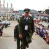 (၂၀၁၆ အတွင်းက ကချင်ပြည်နယ်မြောက်ပိုင်း မိုင်ဂျာရန်မြို့တွင် ကျင်းပသော တိုင်းရင်းသားလက်နက်ကိုင်အဖွဲ့အစည်းများ၏ ဆွေးနွေးပွဲသို့ တက်ရောက်လာသည့် KIO ဥက္ကဋ္ဌ ဗိုလ်ချုပ်ကြီး အင်ဘန်လ။ ဓာတ်ပုံ − EPA/EFE)