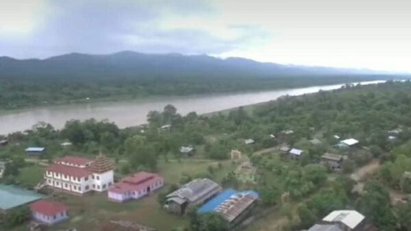 ရွှေပြည်​အေးမြို့ ကိုအ​ပေါ်စီးမှမြင်ကွင်း