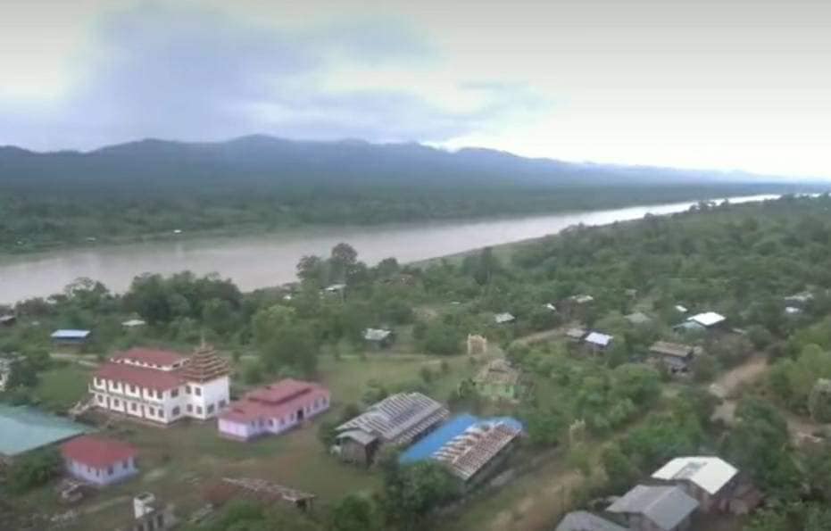 ရွှေပြည်​အေးမြို့ ကိုအ​ပေါ်စီးမှမြင်ကွင်း