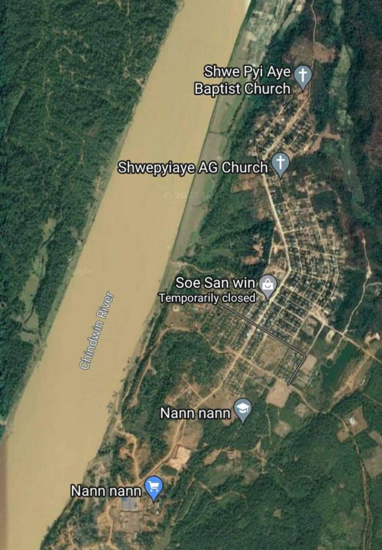 မြို့တည်နေရာကို Google Map မှတွေ့ရပုံ