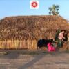 (S&C အဖွဲ့ဆောက်လုပ်လှူဒါန်းပေးထားသော နေအိမ်အား တွေ့ရစဥ်။ ဓာတ်ပုံ - S&C)