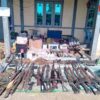 (​စစ်တပ်အထိုင်ချတပ်စွဲထား​သောမြောက်စည်းရဲစခန်းသိမ်းတိုက်ပွဲမှ သိမ်းဆည်းရရှိခဲ့​သော လက်နက်ခဲယမ်းများ။ ဓါတ်ပုံ-NUG-MOD)