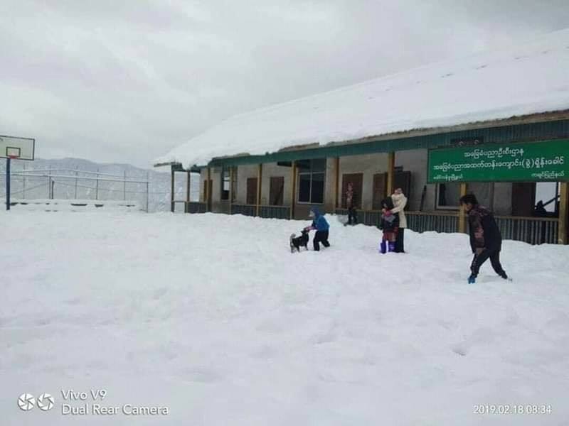 မီးလောင်မှုဖြစ်ခဲ့သည့် ရှိန်းခေါင်ရွာအား ယခင်က တွေ့ရစဥ်။ ဓာတ်ပုံ - Sar Aung Marphang