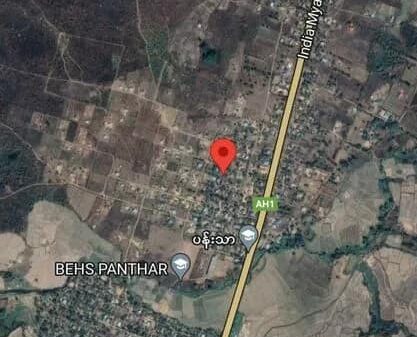 (တမူးမြို့နယ် ၊ပန်းသာရွာကို Google Mapက တွေ့ရစဥ်)