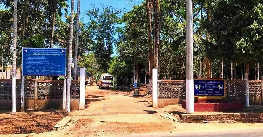 (စစ်ကောင်စီလက်အောက်ခံ ကျောက်မဲတောင်နယ်မြေရဲစခန်းအားတွေ့ရစဥ်။ဓာတ်ပုံ - CJ)