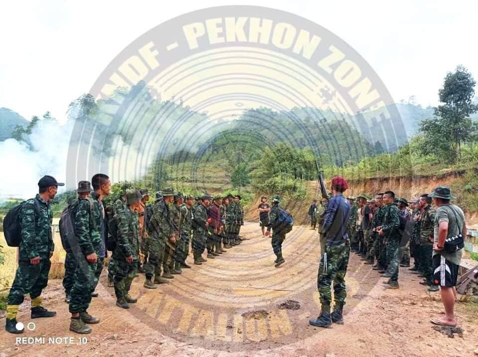 (KNDF ဖယ်ခုံဇုန်မှတပ်ဖွဲ့ဝင်များနှင့် ကြေညာချက်။ ဓါတ်ပုံ-KNDF)