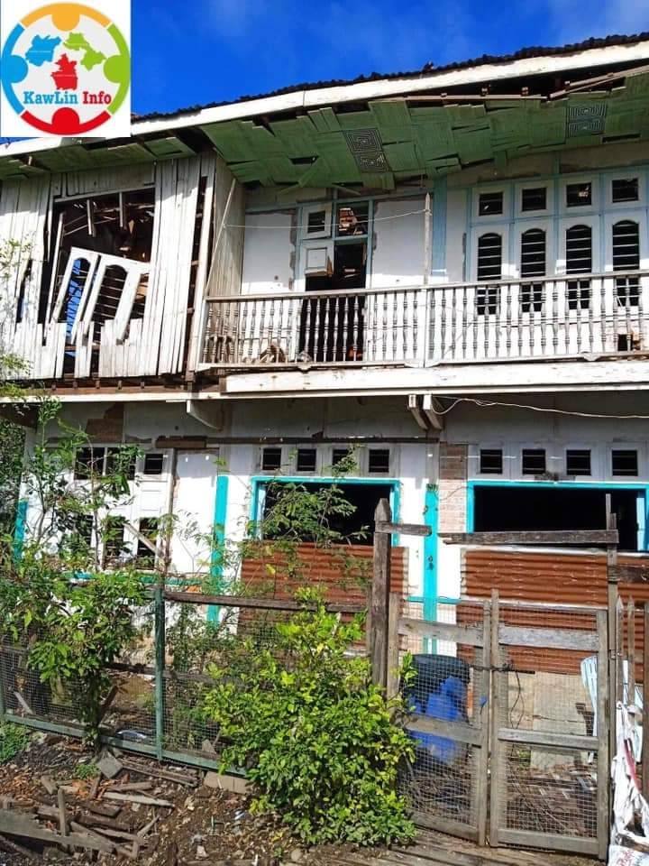 (ကောလင်းမြို့ရှိ နေအိမ်များအား တွေ့ရစဥ်။ ဓာတ်ပုံ - Kawlininfo)