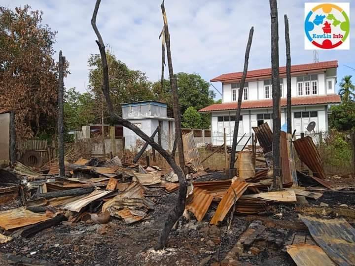 (ကောလင်းမြို့ရှိ နေအိမ်များအား တွေ့ရစဥ်။ ဓာတ်ပုံ - Kawlininfo)