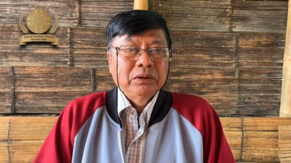 ( ​လွိုင်​ကော်တကာကသိုလ်ပါ​မောက္ခချုပ် ဦး​အောင်ခင်မြင့်။ဓါတ်ပုံ-IEC)