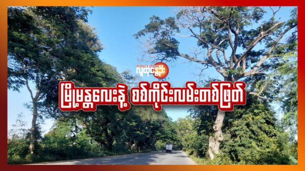 (လူသွားလူလာရှင်းလင်းနေသော မုံရွာ-မန္တလေးလမ်းအား တွေ့ရစဥ်။ ။ဓာတ်ပုံ-People's Spring)