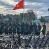 (ညီ​နောင်မဟာမိတ် ၃ ဖွဲ့က ကုန်းကြမ်းစခန်းကိုသိမ်းပိုက်ပြီး​နောက်​သိမ်းဆည်းရမိ​သောလက်နက်ခဲယမ်းများနှင့်​တွေ့ရစဥ်။ဓါတ်ပုံ-The Kokang)