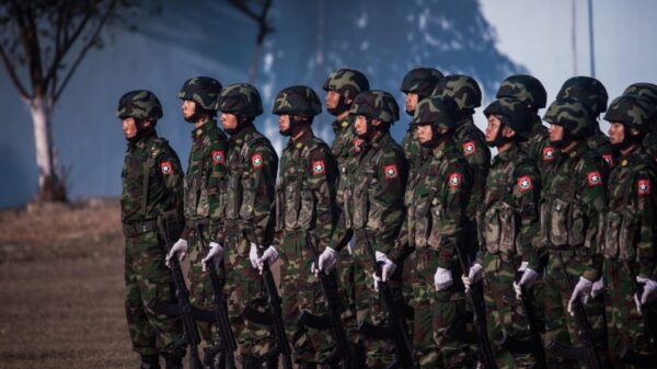 (KIA တပ်ဖွဲ့ဝင်များနှင့် စစ်​​ကောင်စီတပ်၏ ကိုက်ထိပ် ​ဒေသမှတပ်စခန်းတစ်ခုကို အ​ပေါ်စီးမှ​တွေ့ရပုံ။ဓါတ်ပုံ-KIA)