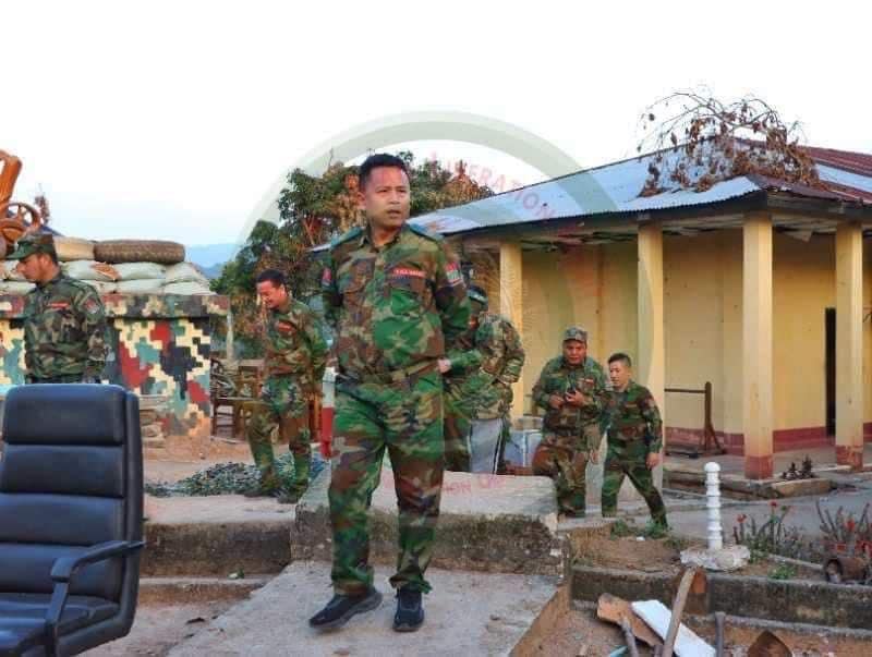 (မန်တုံခလရ(၁၃၀) စခန်းကုန်းအား TNLA၊ NUGနှင့် TPCC တာဝန်ရှိသူများ သွားရောက် ကြည့်ရှုနေစဉ်။ ဓာတ်ပုံ - TNLA)