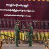 (PNO ပြည်သူ့စစ် တပ်ဖွဲ့ဝင်များကို စစ်​ကောင်စီတပ်က ​ဖေ​ဖော်ဝါရီ လဆန်းတွင်လက်နက်တပ်ဆင်​နေစဥ်။ဓါတ်ပုံ-စစ်​ကောင်စီ)
