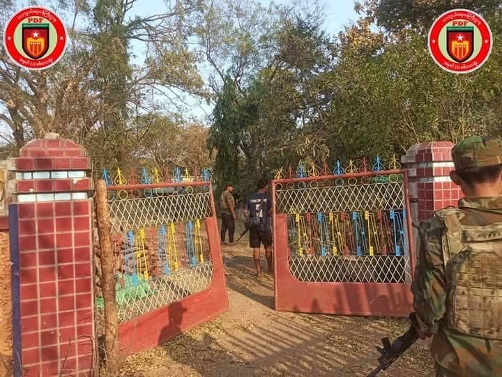 (PDFများ ဝင်ရောက်တိုက်ခိုက်ပြီးနောက် ကံထူးမရဲစခန်းအား တွေ့ရစဥ်။ ဓာတ်ပုံ - အမှတ် (၁) စစ်ဒေသရုံး)