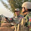 (စစ်မြေပြင် ရှေ့တန်းတနေရာ၌ တွေ့ရသော ဝန်ကြီးဦးရည်မွန်။ ဓာတ်ပုံ - မန္တလေး PDF)