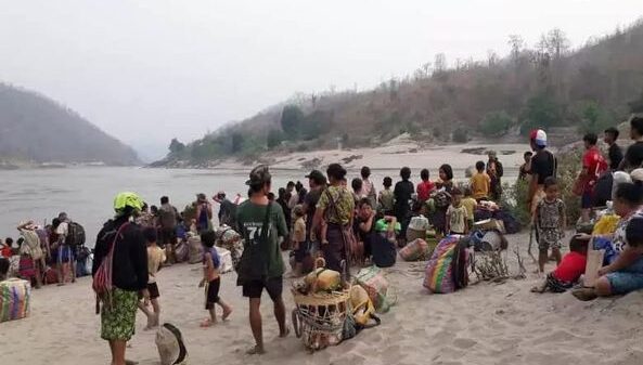 (တိုက်ပွဲများနှင့် စစ်​ကောင်စီတပ် ​လေ​ကြောင်း၊လက်နက်ကြီး အန္တရာယ်​ကြောင့် ထွက်​ပြေးတိမ်း​ရှောင်​နေရ​သော ပြည်သူများ။ဓါတ်ပုံ-CJ)