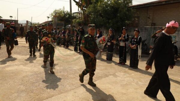 (တအာင်းတပ်မတော်(TNLA)မှ ထိပ်ပိုင်းခေါင်းဆောင်အချို့အား တွေ့ရစဥ်။ ဓာတ်ပုံ - The Ta'ang Post)