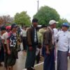 (နေပြည်တော်ကောင်စီနယ်မြေ ပုဗ္ဗသီရိမြို့နယ်၌ စစ်မှုထမ်းသင်တန်း အပတ်စဉ်(၃)အဖြစ် ဆင့်ခေါ်ခံရသည့်လူငယ်များအား တွေ့ရစဥ်။ ဓာတ်ပုံ - စကစ)