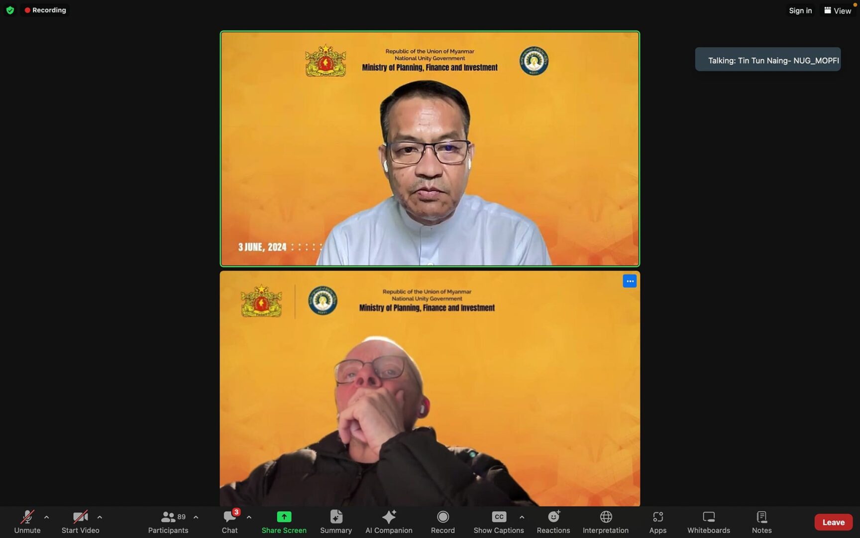 စီမံကိန်း၊ဘဏ္ဍာရေးနှင့်ရင်းနှီးမြှပ်နှံမှုဝန်ကြီး ဦးတင်ထွန်းနိုင်/ ရှောင်တာနယ်