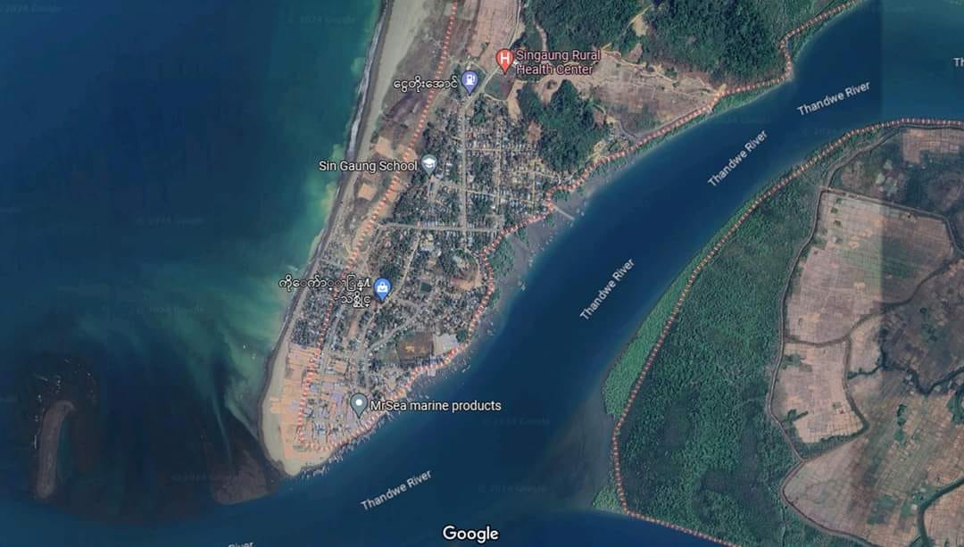 ဆင်​ခေါင်းရွာ Google Map