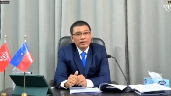(AA ပြောရေးဆိုခွင့်ရှိသူ ဦးခိုင်သုခ ကဇွန် ၈ ရက်ရှင်းလင်ူပွဲတွင် အွန်လိုင်းမှ ရှင်းလင်း​ပြောကြားစဥ်။ဓါတ်ပုံ-AA)