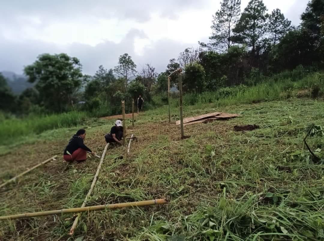 (စစ်ကောင်စီတပ် စစ်ကြောင်းထိုး၍ ထွက်ပြေးတိမ်းရှောင်နေရသော ပင်လောင်းမြို့နယ်အတွင်းမှ စစ်ဘေးရှောင်များ။ ဓါတ်ပုံ-Kayan Rescue Committee)