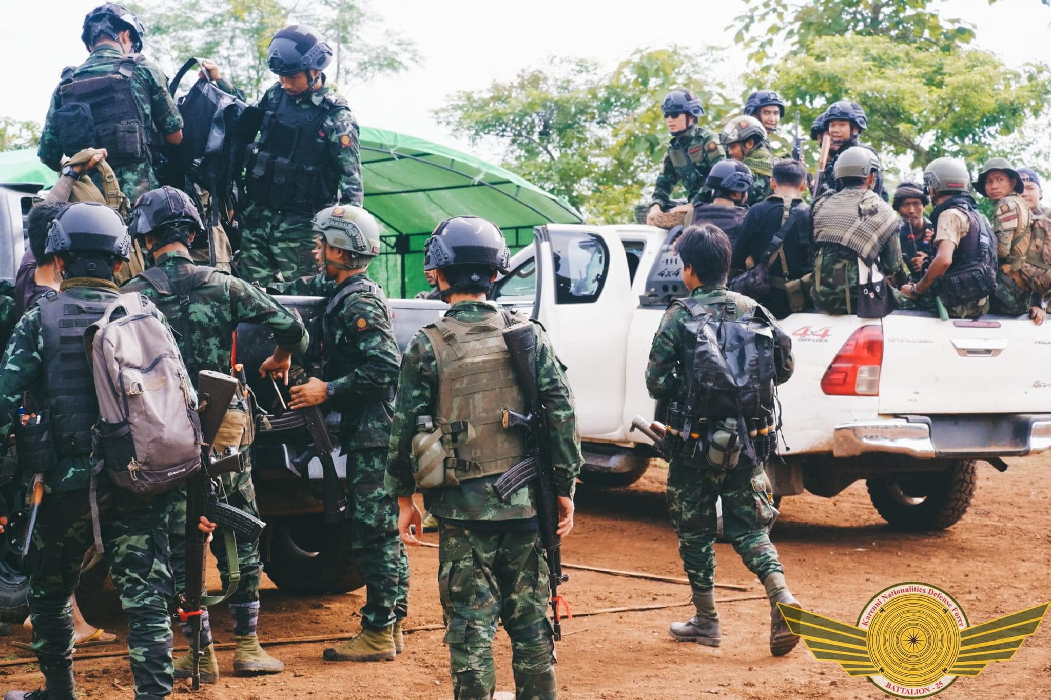 (ကရင်နီအမျိုးသားများကာကွယ်ရေးတပ်၊တပ်ရင်းအမှတ်(၂၅)၏ ရှေ့တန်းနယ်မြေ စစ်ရေးလှုပ်ရှားမှုမှတ်တမ်းများ။ဓာတ်ပုံ-KNDF/Battalion-25)