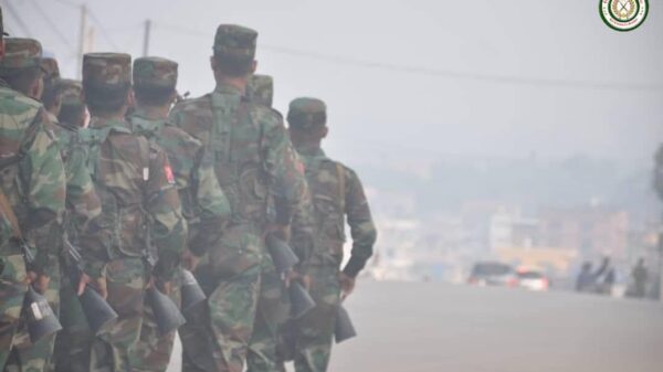 (တအာင်းတပ်မတော်(TNLA)မှ ရဲဘော်များအား တွေ့ရစဉ်။ ဓာတ်ပုံ - TNLA)