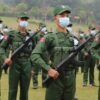 (ကိုးကန့်တပ်မတော် MNDAA တပ်ဖွဲ့ဝင်များကို ၂၀၂၂ မတ်လအတွင်းက တွေ့ရစဉ်။တိုက်ပွဲဖြစ်ရာနေရာမြေပုံအား တွေ့ရစဉ်။ ဓာတ်ပုံ-The Kokang)